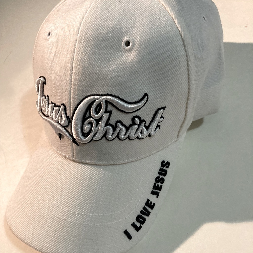Jesus Christ baseball cap white